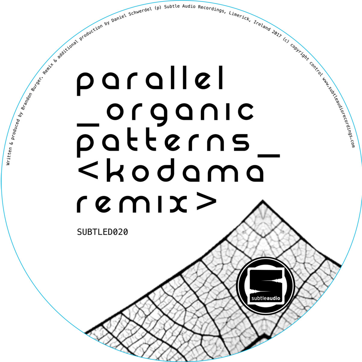 SUBTLED020 :: Parallel - Organic Patterns (Kodama Remix) cover