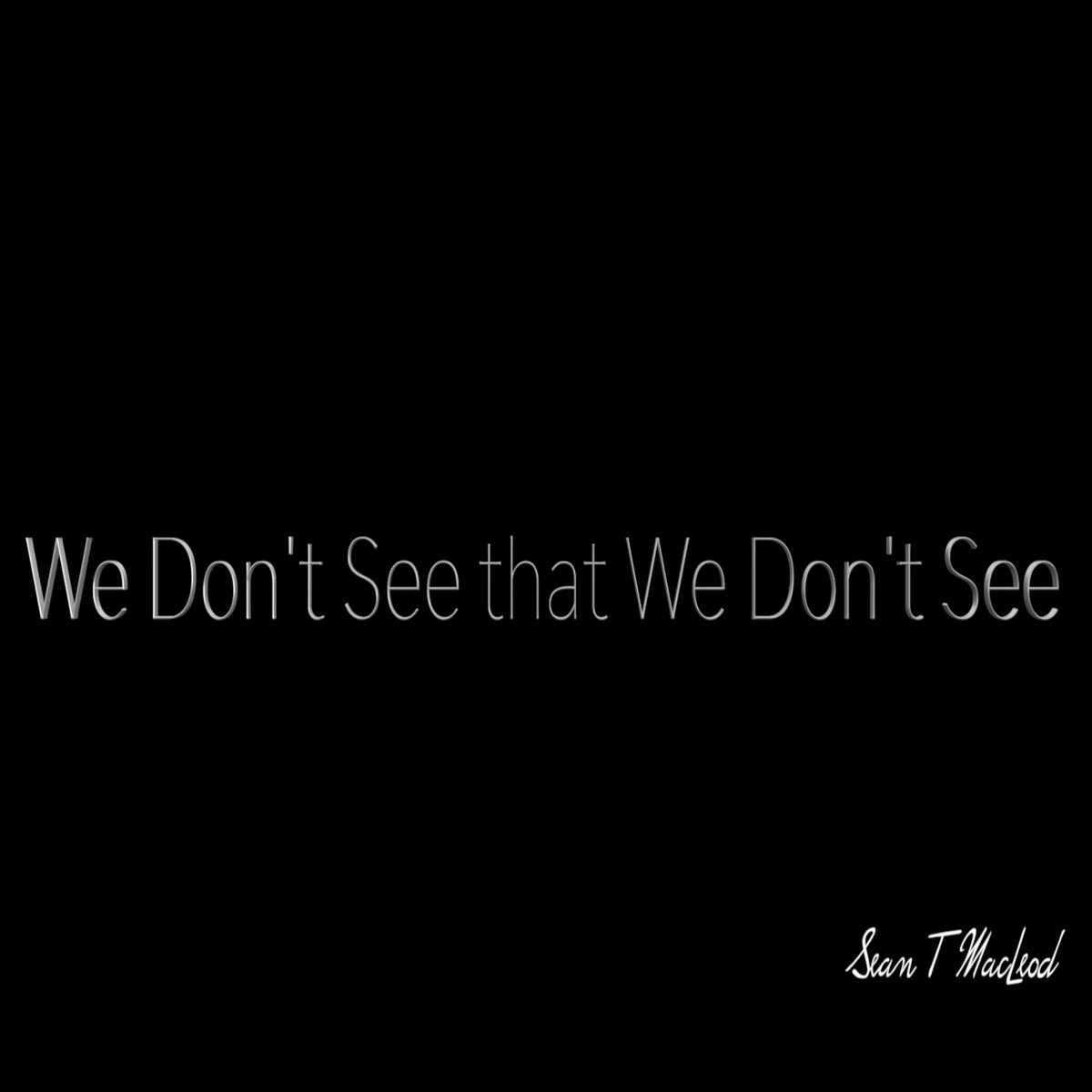 We Don't See that We Don't See (Adventures in Tuning) cover
