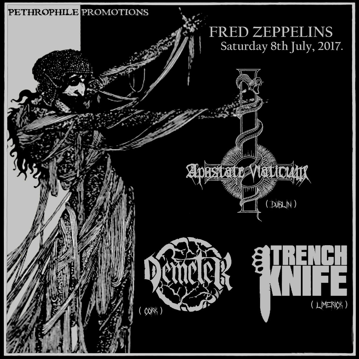 APOSTATE VIATICUM / DEMETER / TRENCHKNIFE - Live @ Fredz (08/07/2017) cover