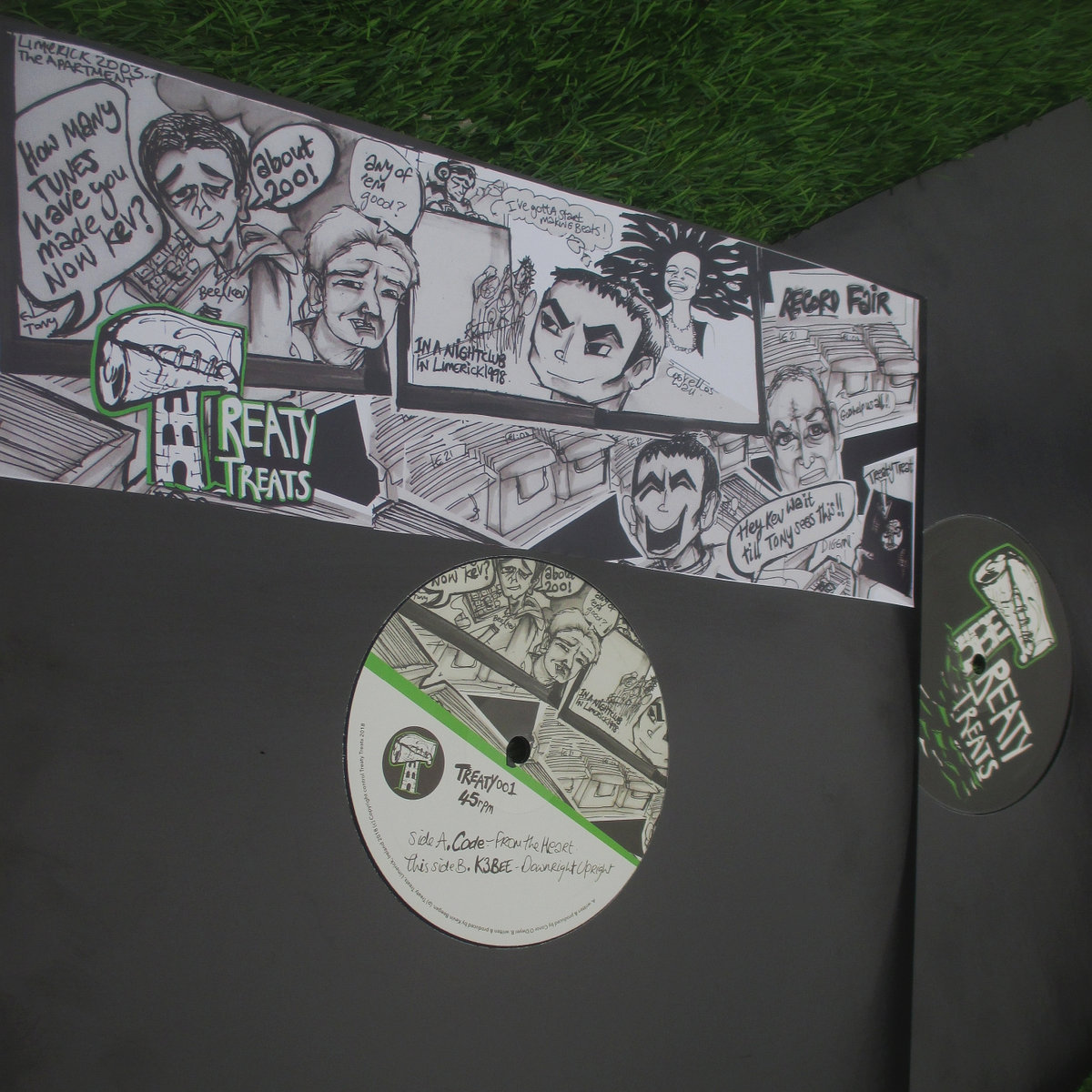 TREATY001 :: Code / K3Bee - From The Heart / Downright Upright cover